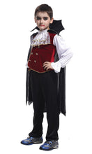 Load image into Gallery viewer, New fashion Children's Boys Girls Halloween Cosplay Costume Long Sleeve Top + Pants + Cloak Vampire Performance Costume 3pcs/set