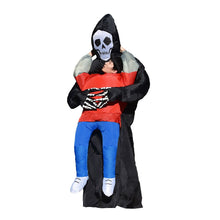Load image into Gallery viewer, Spookhuis Halloween Party Schedel Opblaasbare Cosplay Skelet Duurzaam Volwassenen Horror Ghost Kostuum Spook Pak Grim Reaper Duivel